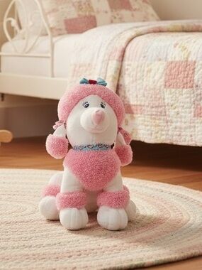 Dan Dee Collector’s Choice White Pink Poodle Plush Large Stuffed Animal Dog‎ Pup